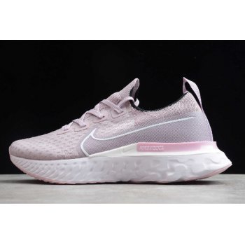 2020 Women Nike React Infinity Run Flyknit Plum Fog Pink Foam-White CD4372-501 Shoes